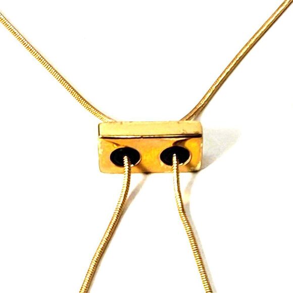 GUESS Adjustable Gold-tone Bolo Necklace – Sleek Spike Pendant Lariat Jewelry - Picture 6 of 8